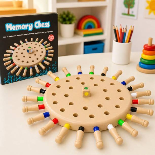 Sotnof Memory Chess Game Toy for Kids Color Matching Board Game Educational Toy Party & Fun Board Game