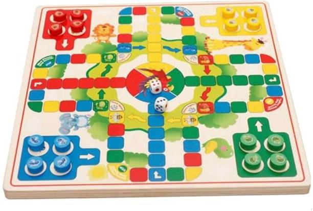 manaaz 2-in-1 Wooden Ludo & Chinese Checkers| Family Board Game| Fun Game For Kids Party & Fun Board Game