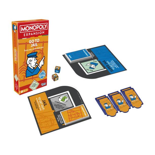 Monopoly Go to Jail EXPANSION| Ages 8+ | 2-6 Players | Family Board Games Party & Fun Board Game