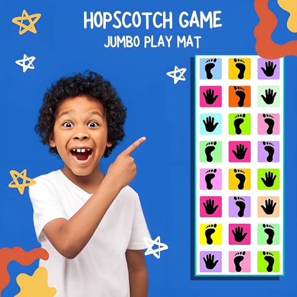 Gleewoll Hopscotch Kith-Kith Jumbo Play Mat for kids, Hands & feet Play Mat, Masti Game Party & Fun Board Game