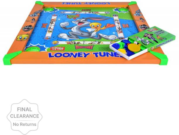 LOONEY TUNES Kids (20x20 inch) Carrom Board Board Game