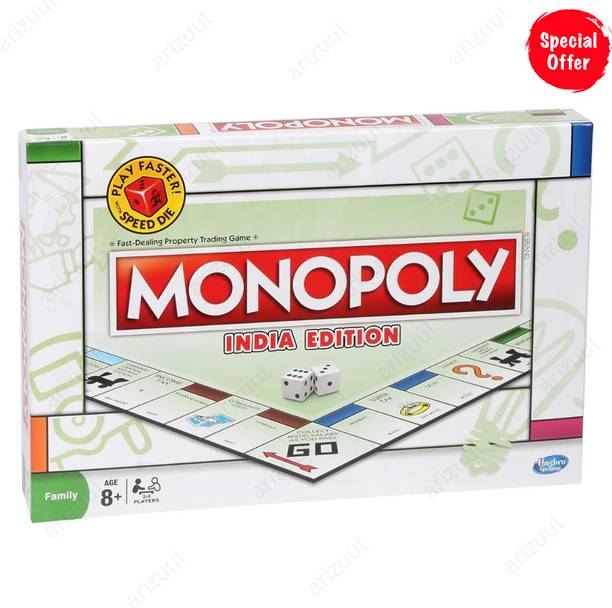 Arizuul Monopoly India Puzzle Adventure Game Classic Family Board Game of Fun & Learning Party & Fun Board Game