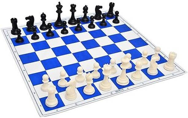 SAGAR International Chess Set- Official- (Blue) Strategy & War Board Game