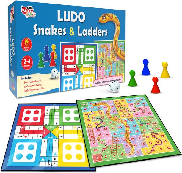 Little Berry Ludo and Snakes & Ladders Set for Kids - Party & Fun Board Game