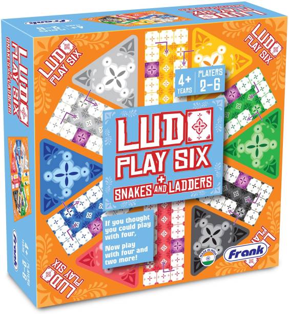 Frank Ludo Play Six and Snakes and Ladders Board Game for Kids 6 Years & Above Party & Fun Games Board Game
