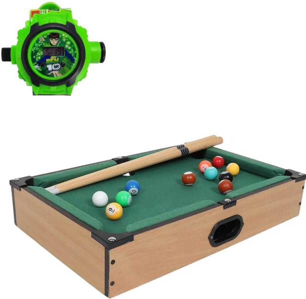 Premio Coppex Snooker Table – Billiard Pool Game + [Free Kids Watch] Strategy & War Board Game