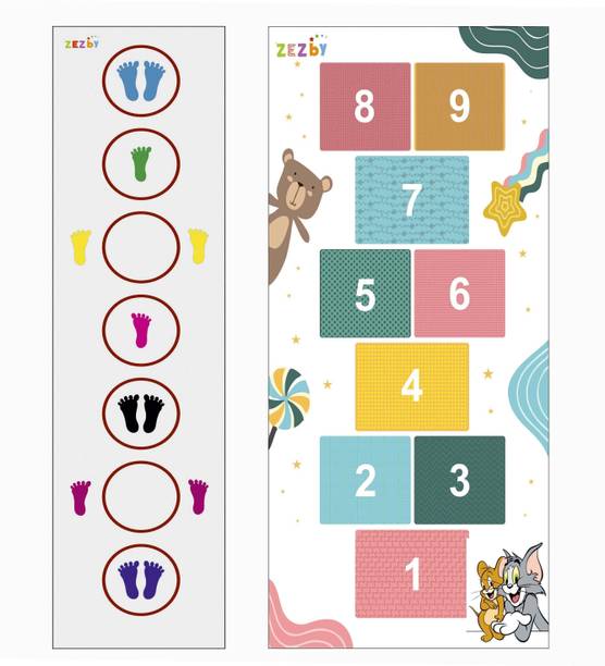 zezby Hopscotch Jumbo Play Mat, Game for Kids, Adults, Indoor-Outdoor Fun Game Party & Fun Board Game