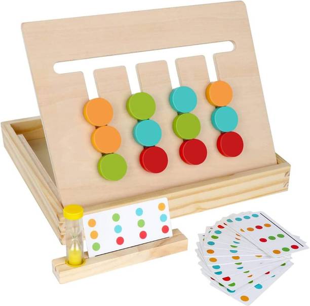 hirva creation Wooden Logic Puzzle Game with Cards & Ti...