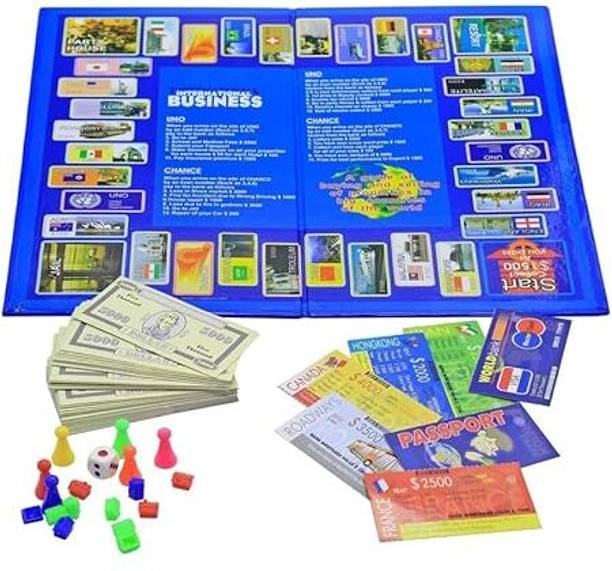 ANAYA MART International Business Game with Folding Board Game Set for Kids and Adults. Money & Assets Board Game