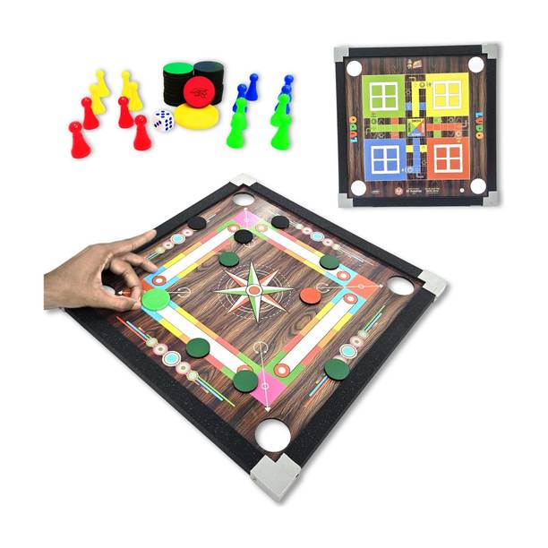 Fast Rush 2-in-1 Game Combo, Carrom Board & Ludo Board Game Carrom Board Game