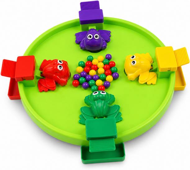 Kidroo Hungry Frog Game for Kids (Green) Bean Eating 4 Player Game Toy Indoor Family Party & Fun Board Game