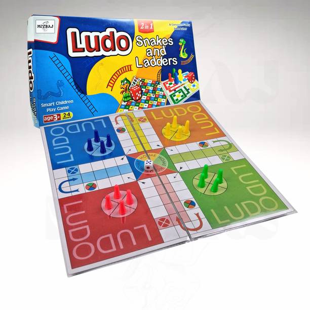meesaj premium ludo snakes ladders classic 2 in 1 family board game kids party fun