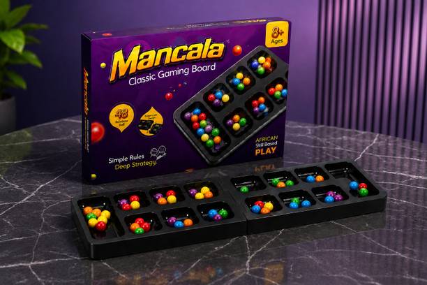 Plasticnest Mancala Strategy Adventure Game with Colorful Balls Educational Board Games