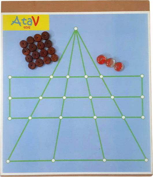 AtaV toys Strategy Games Goats and Tigers Party & Fun Board Game