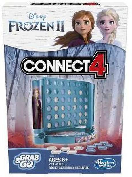 HASBRO GAMING Grab and Go Connect 4 Disney Frozen 2 Edition Game Board Game Accessories