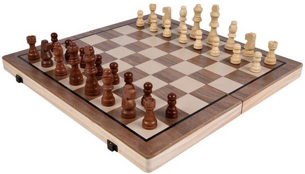 WUDLY 2-in-1 Big Chess & Checkers Set – Premium Wooden Board Game for Adults & Kids Board Game Accessories