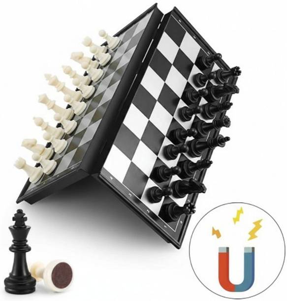 ToddlerMART Foldable Magnetic Chess Game Party & Fun Board Game