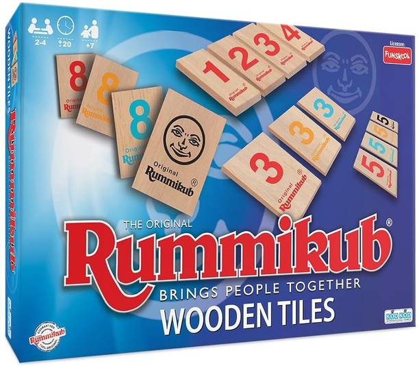 फंस्कूल Games Rummikub Wooden Tiles बोर्ड गेम