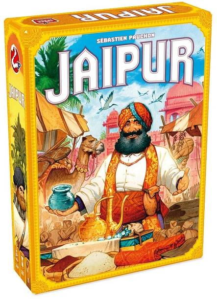 PSTOYS Jaipur Board Game – 2 Player Strategy Trading Game with Tokens & Metal Coin Money & Assets Board Game