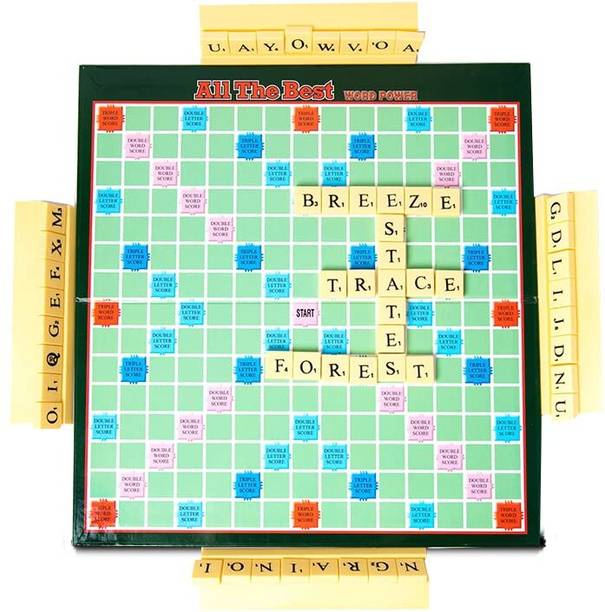zokato Brain Board Games - Scrabble Crossword Power & Math-A-Magic for 6+ Kids & Adults Board Game Accessories