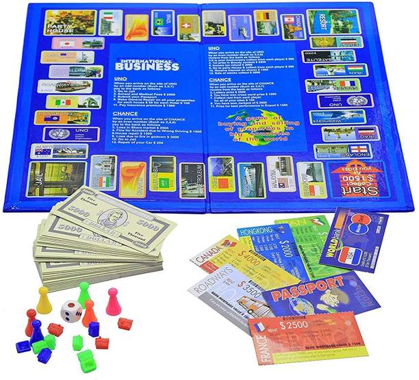 Kids creation International Business Game with Folding Board Game Set for Kids and Adults,Game for Time Pass Party & Fun Games Board Game