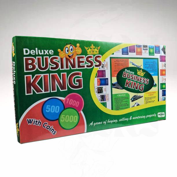 Meesaj Deluxe Business King Property Trading Game – Family Entertainment with Coins Money & Assets Board Game