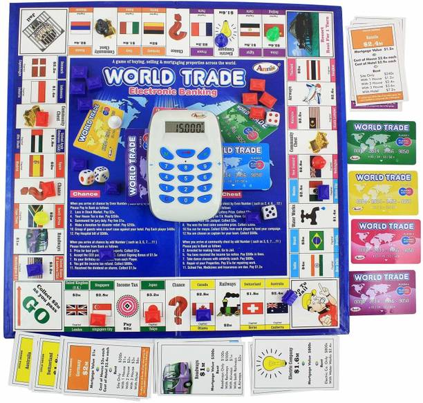SABIRAT World Trade Game, Electronic Banking, Swipe Machine, Cashless Business Property, Money & Assets Board Game