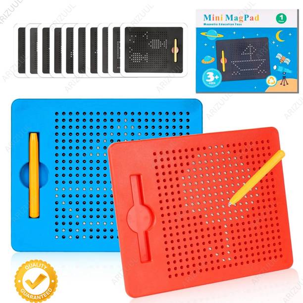 Arizuul Magnetic Doodle Board for Kids | Mini MagPad Writing Tablet Toy Board Game Accessories