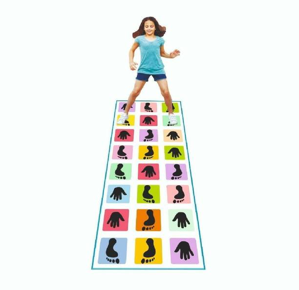 Muren Hand & Feet Jump Hopscotch Jumbo Play Mat for Floor Kids & Adults Family Party & Fun Board Game