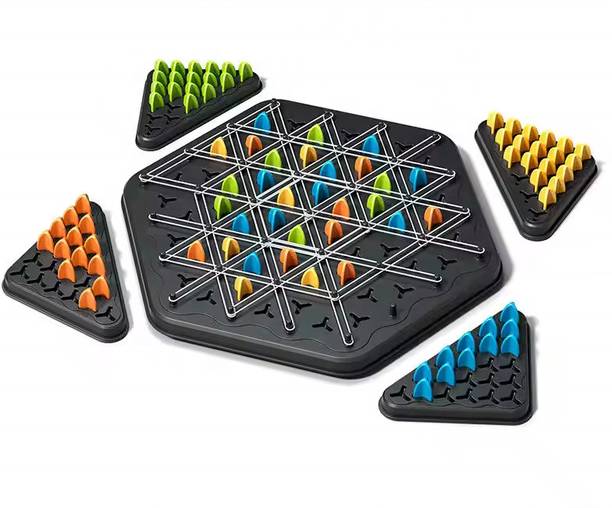 BHVMEY Chain Triangle Set, Elastic Triggle Set, Elastic Chain Triggle, Triangular -153 Strategy & War Board Game