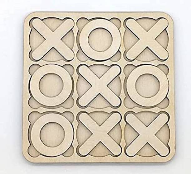 Fiddlys Tic Tac Toe Wooden Board Game Table Toy Player Room Decor Tables Board Game Accessories Board Game