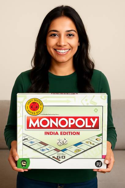 R J MONOPOLY Board Game (Multicolor) for Families and Kids Ages 8 and Up,Gameplay Money & Assets Board Game