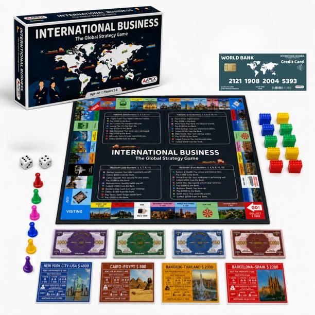 APEX MEDIA AND MARKETING INDIA APEX International Business Board Game | Global Strategy Trading Game Money & Assets Board Game