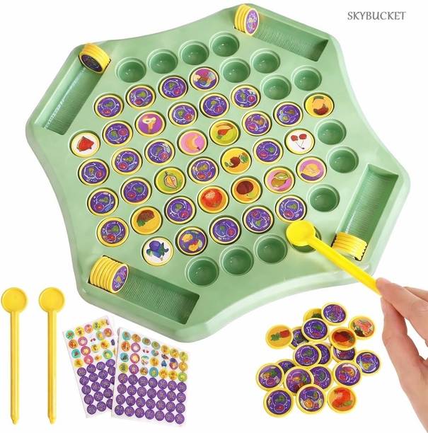 SKYBUCKET Flip Match Chess Game, Intelligence Development Montessori Toy Set, Board Games Word Games