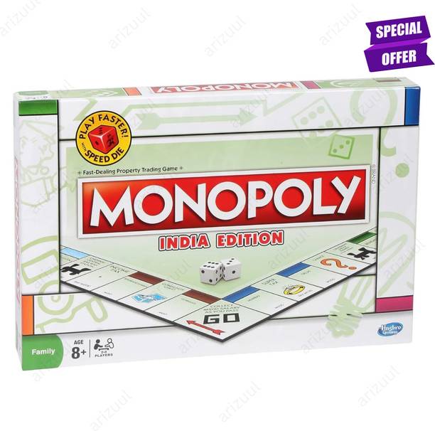 Arizuul Monopoly India Puzzle Adventure Board Game Fun Learning Game for Family Party & Fun Board Game