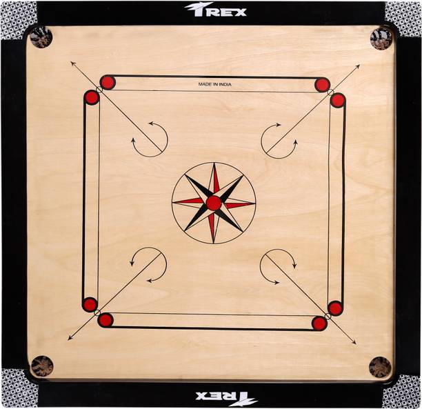 Carrom Board Set – 24 Wooden Coins + 2 Designer Strikers – Premium Quality For Kids, Made In India
