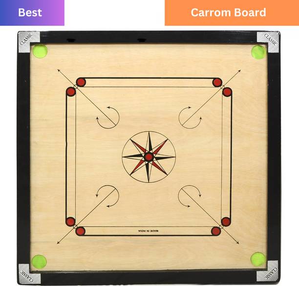 Aarvee 20 Inch Carrom Board for Kids Big Size Carrom | Coins, Strikers and Powder _ 29 Carrom Board Game