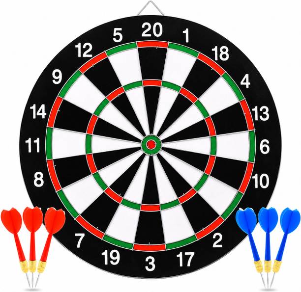 SKYFUN 15 Inch Dart Board Game Set with 6 Darts for Kids & Adults Indoor Outdoor Fun Dart Board Game
