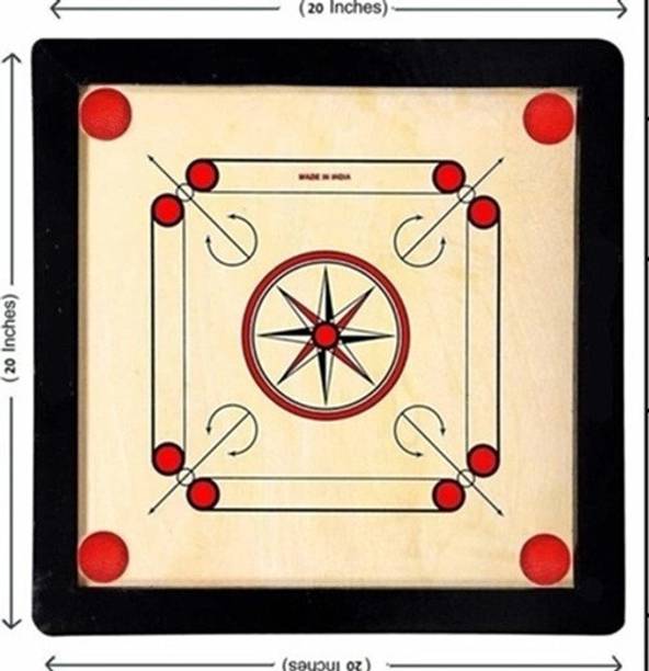 wWAR ..20 inch carom.&. coins.. and.striker (black) Carrom .Board 56 cm Carrom Board