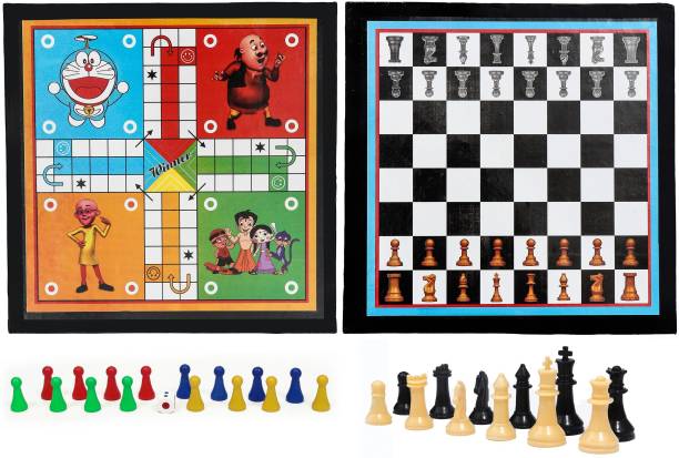 HK Sport & Toys Ludo & Chess, Multi-Color (12*12 Inch) Board Game Accessories Board Game