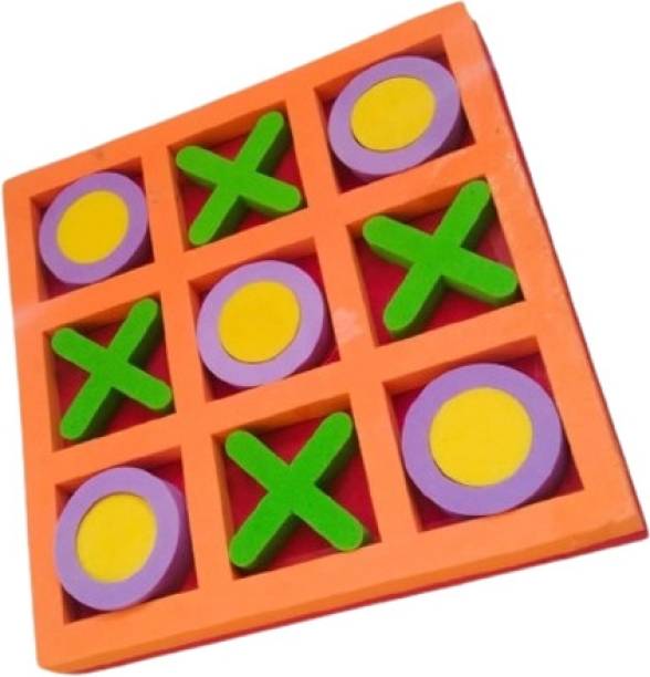 Shreevi Classic Tic Tac Toe Toy Game Zero and Cross Game Wooden Tic Tac Toe Game for Kid 5 cm Surfing Board