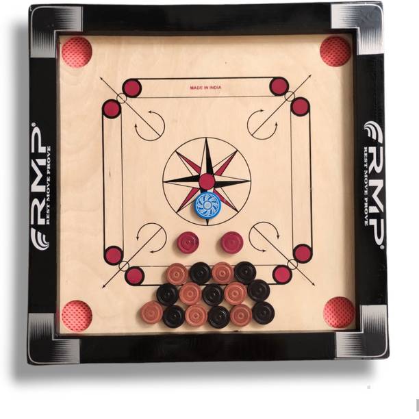 RAS Sports Carrom Board small size 20X20 with coins, stricker And powder Board Game Accessories
