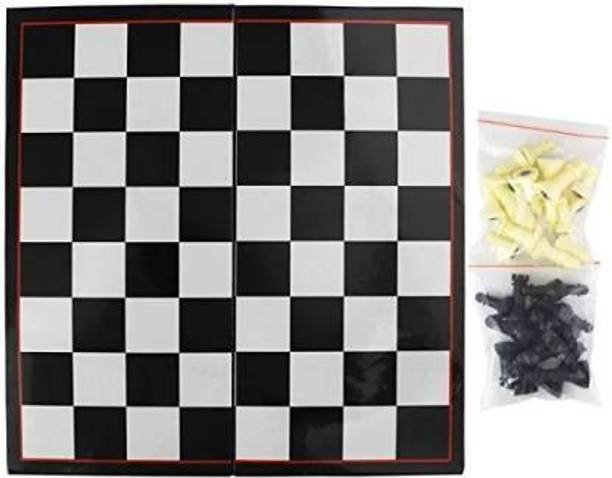 IJAYTOYS Magnetic Educational Chess Board Set with Folding Chess Board Travel Toys 6 cm Chess Board