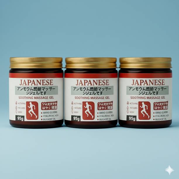 wynx Japanese Soothing Gel Pack of 3 Herbal Pain Relief 95g x 3 Cream
