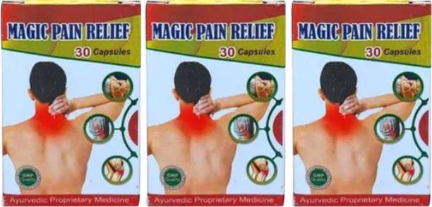 MAGIC PAIN RELIEF 100% AYURVEDIC CAPSULE FOR ALL KIND OF BODY PAIN RELIEF PACK OF 3 Capsules