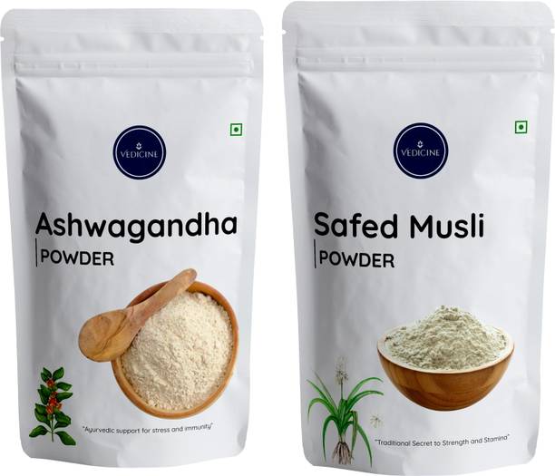 VEDICINE Natural Ashwagandha & Safed Musli Powder Powder Powder