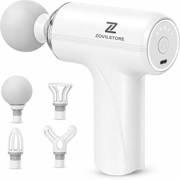Zovilstore Muscle Massage Gun with 4 Heads & 6 Speed Settings, Type-C Rechargeable Body Massager for Pain Relief, Neck, Shoulder, Back & Scalp Massager
