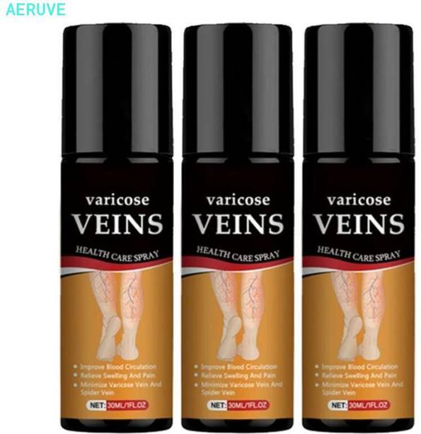 AERUVE Herbal Vein Therapy Spray - Fast Absorbing Herbal Care Formula (3 x 30 ml) Spray