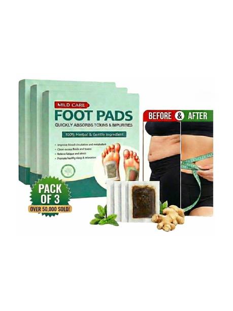 Morviyan Ginger Foot Detox Pad For Weight Loss 30 Patches Pack For Herbal Detox