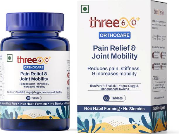 three60+ Pain Relief & Joint Mobility: Reduces Pain, Stiffness and Improves Mobility Tablets
